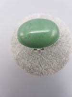 OVAL GREEN AVENTURINE RING 25X18 on a white background.