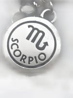 Scorpio zodiac pendant product: MEN'S TIGER'S EYE AND ROCK CRYSTAL BRACELET WITH SCORPION PENDANT.