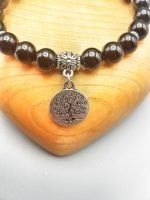 BRACCIALE DI ONICE NERA CON ALBERO DELLA VITA