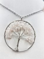 Tree of Life Rose Quartz Necklace.