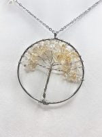 A COLLANA ALBERO DELLA VITA QUARZO CITRINO con quarzo giallo.