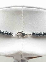 A MEN'S NECKLACE WITH BLACK ONYX AND HEMATITE 4MM with silver clasp.