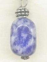 Pendente PORTACHIAVI CON SODALITE su catena in argento.