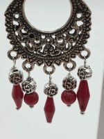 A pair of CORAL EARRINGS.