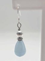 A pair of earrings with TEARDROP ANGELITE EARRINGS.