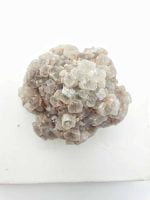 Un piccolo grappolo di ROSETTE DI ARAGONITE su fondo bianco.