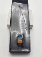 PENDULUM SEVEN CHAKRA PYRAMID BALANCE in decorative gift box.