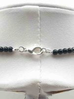 Black onyx bead bracelet with silver clasp, MEN'S NECKLACE WITH BLACK ONYX AND HEMATITE 2 MM (man) and black onyx (black onyx).