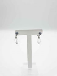 Pair of CLIP EARRINGS WITH ZIRCONS AND ROCK CRYSTAL with zircons and rock crystal.
