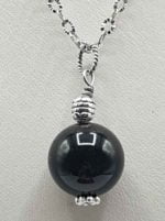 Pendant made of BLACK TOURMALINE BALL PENDANT PENDANT.