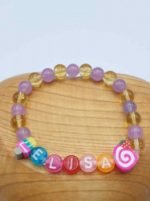 A BRACELET FOR CHILDREN WITH NAME with the name elisa.