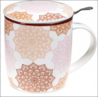 PINK MANDALA MUG with lid.