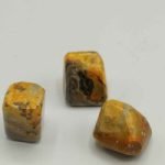 Three pieces of Tiger's Eye Stone enhanced with TUMBLED BUMBLEBEE JASPER energies.