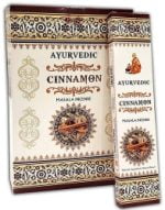 INCENSO AYURVEDICO 15 GR ALLA CANNELLA bastoncini di incenso alla cannella infusi con ingredienti naturali ayurvedici.