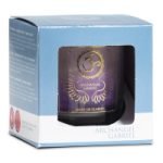 A SCENTED ARCANGELO GABRIEL VOTIVE CANDLE with a purple label.