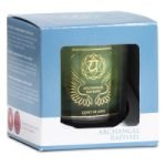 A SCENTED ARCANGELO RAFFAELE VOTIVE CANDLE with a green box.