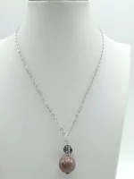 ciondolo pendente in rodonite