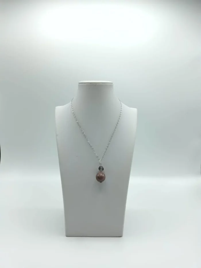 ciondolo pendente in rodonite