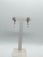 Rock Crystal Clip Earrings
