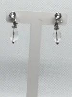Rock Crystal Clip Earrings