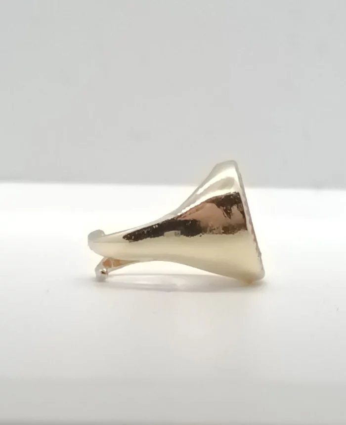 anello con agata rosa