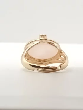 anello pietra luna rosa