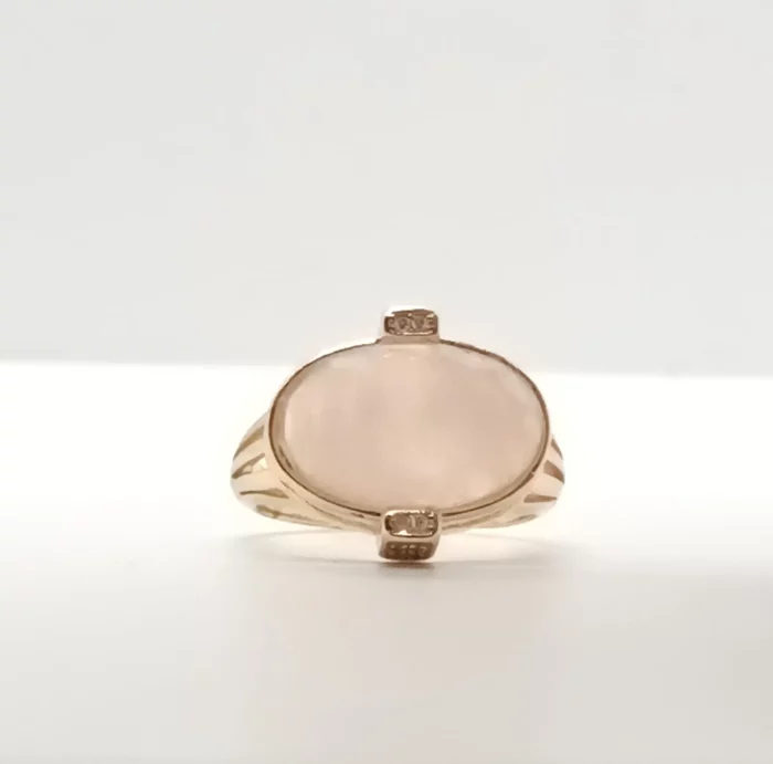 anello pietra luna rosa