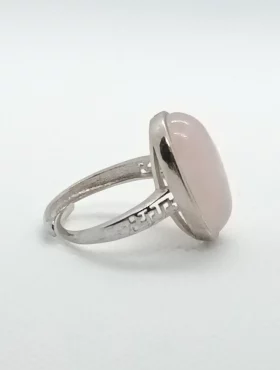 anello quarzo rosa argento 925