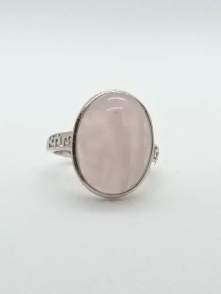 anello quarzo rosa argento 925