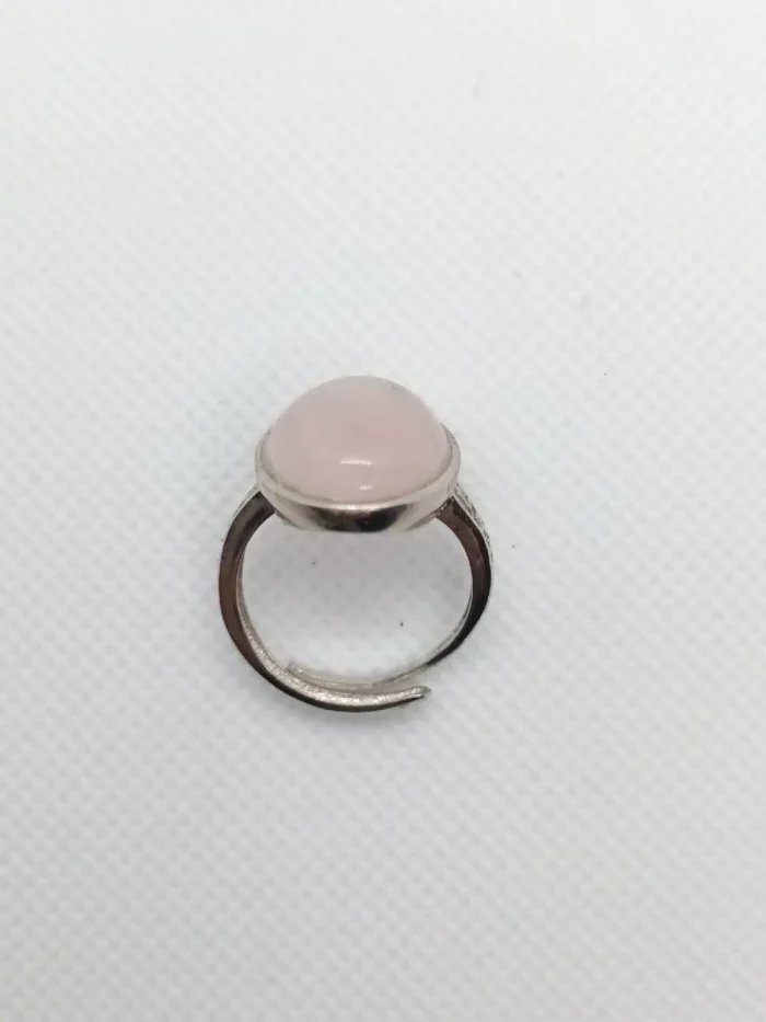 anello quarzo rosa argento 925
